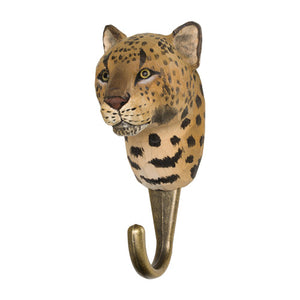 Hand Carved Wall Hook - Leopard