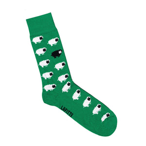 Australian Made Cotton Socks - Green Sheep