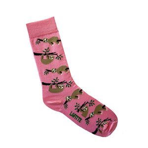 Australian Made Cotton Socks - Pink Sloth