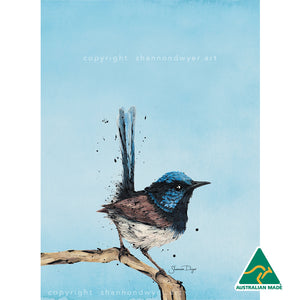 Shannon Dwyer Tea Towel - Poser Fairy Wren