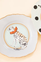 Load image into Gallery viewer, Yvonne Ellen Tea Plate Set of 4 - Giraffe, Dog, Budgie, Leopard
