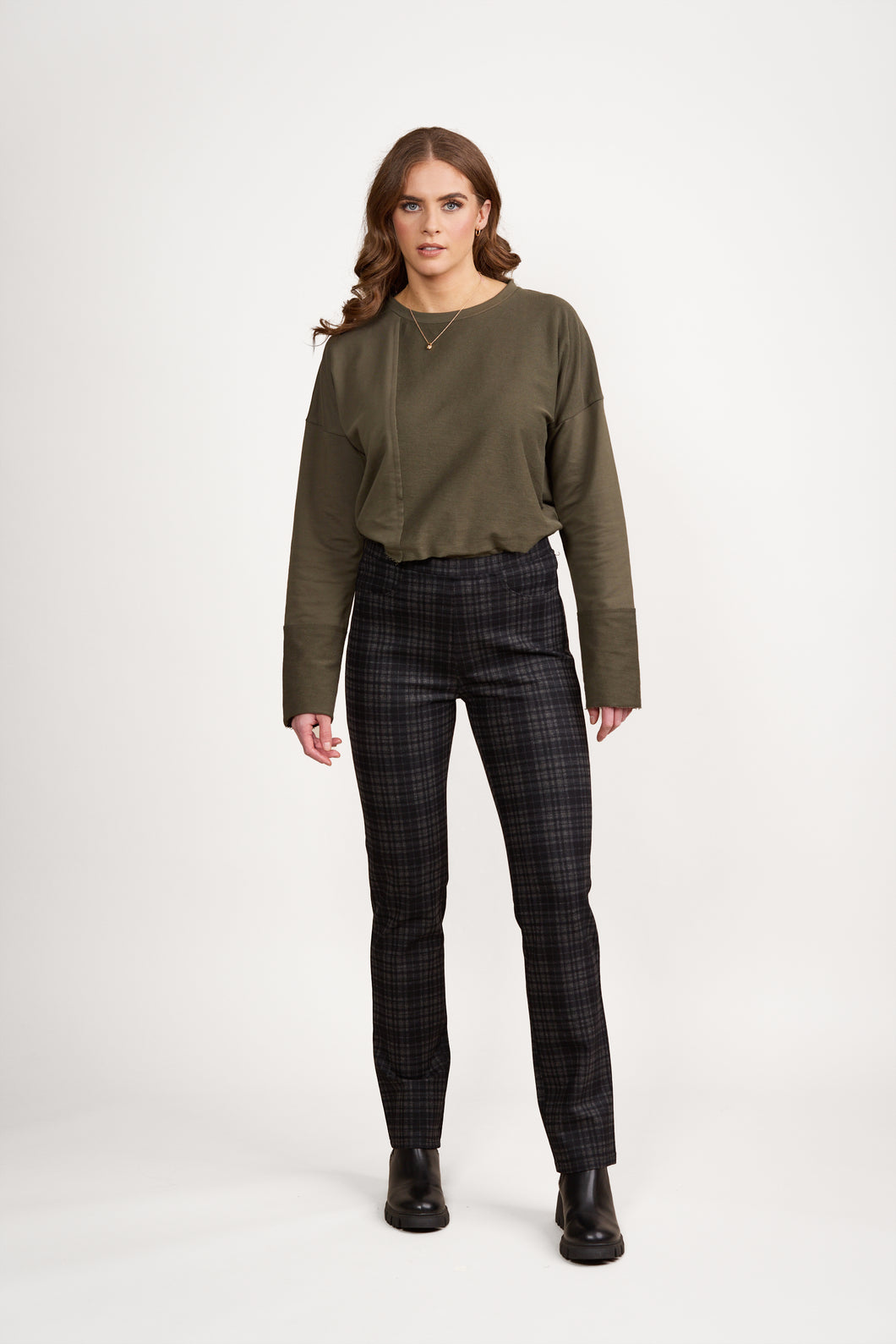 Vassalli Slim Leg Ponti Pull on Pant - Bennett