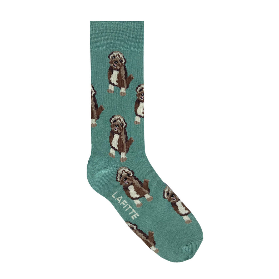 Australian Made Cotton Socks - Mint Groodle