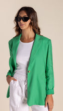 Load image into Gallery viewer, Two T&#39;s Linen Blend Blazer - Sea Green
