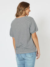 Load image into Gallery viewer, Threadz Miss perfect Tee - Navy Stripe
