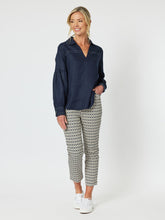 Load image into Gallery viewer, Gordon Smith Eliza Linen Shirt - Navy
