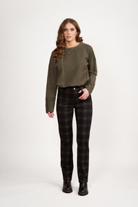 Vassalli Slim Leg Printed Ponti Pant - Oak