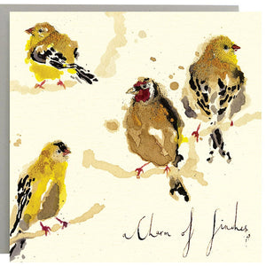 Anna Wright Card - A Charm of Finches