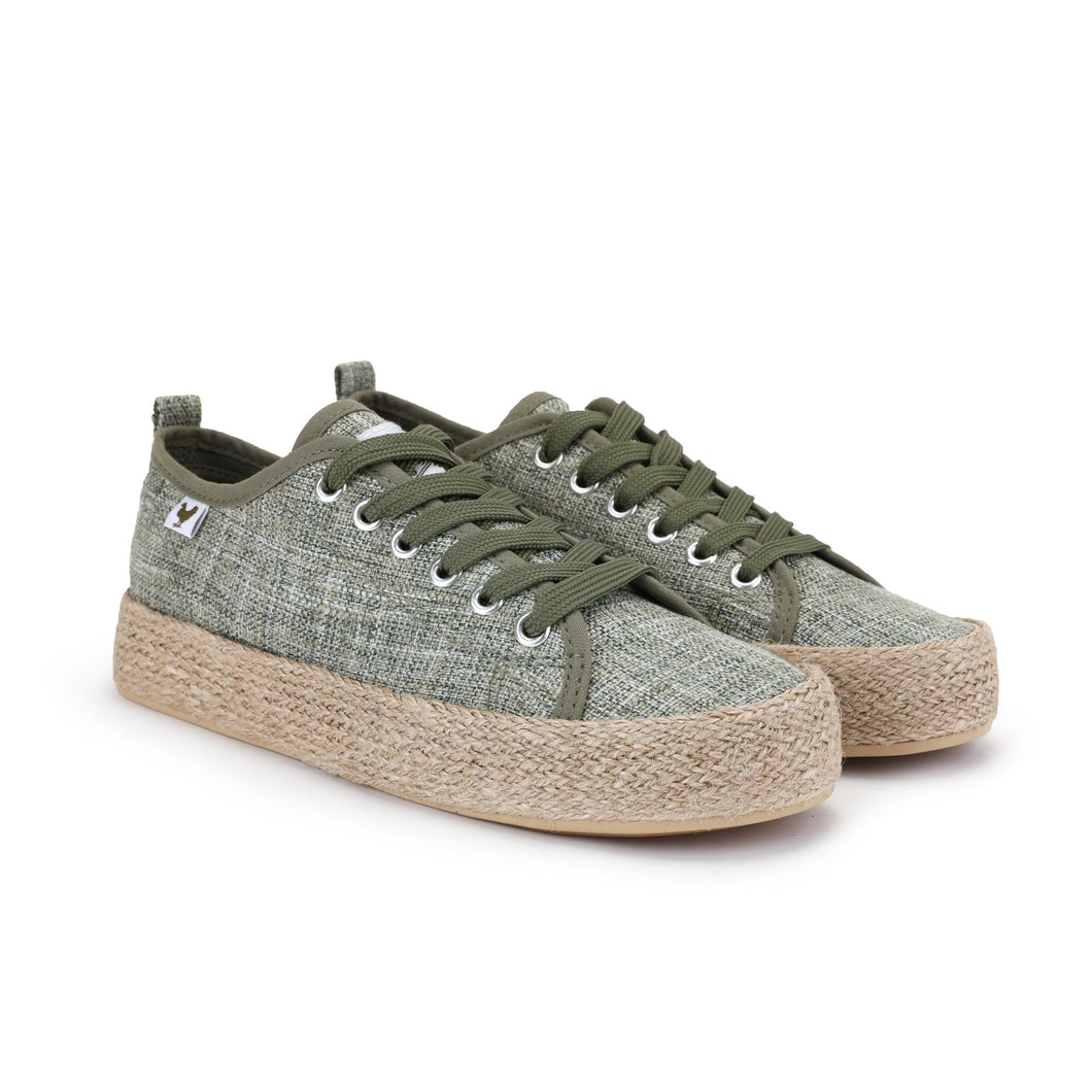 Walk in Pitas Linen Sneaker - Khaki