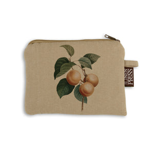 Botanical Organic Cotton Accessory Pouch - Apricots