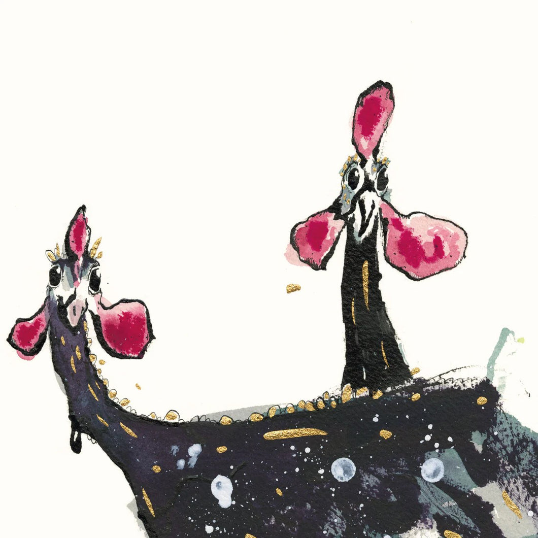 Anna Wright Card - Guinea Fowl
