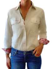 Load image into Gallery viewer, Antola Women&#39;s Full Button Cotton Shirt - Corinna
