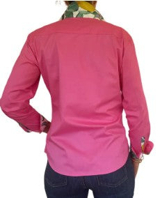Antola Half Button Cotton Shirt - Holly