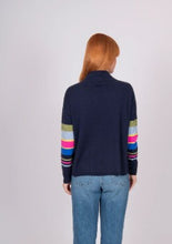 Load image into Gallery viewer, Bridge &amp; Lord Stripe Sleeve Jumper - Navy

