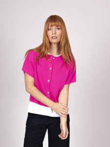 Bridge & Lord Wool/Cashmere Vest - Fuchsia