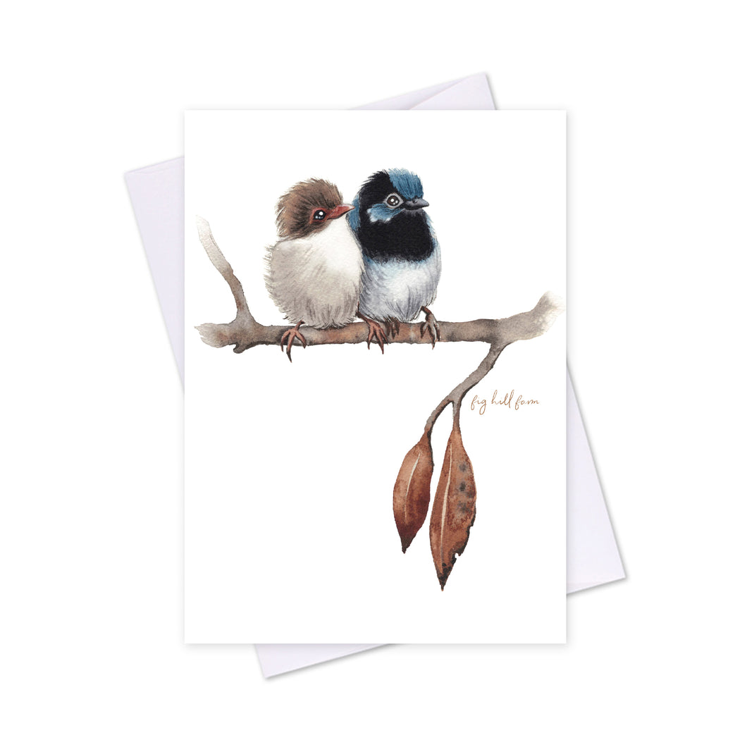 Fig Hill Farm Greeting Card - Fairy Wrens