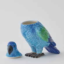 Load image into Gallery viewer, Ceramic Avery Bird Deco Jar - Blues/Greens
