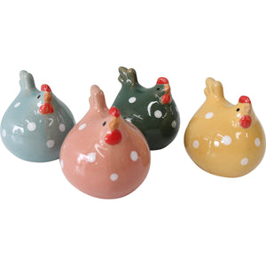 Ceramic Speckled Hens