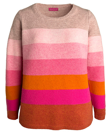 N.O.K. Nature of Knitwear Amica Lambswool Jumper - Rose