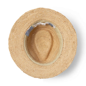 Christine Raffia Fedora Hat - Natural/Taupe