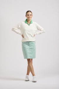 Club Portsea Skort - Green Stripe