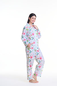 Cotton Pyjamas - Long Set - Spring Floral