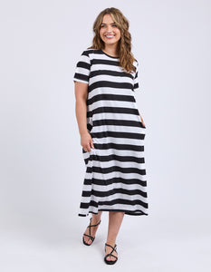 ELM Cotton Adira Dress - Black/White Stripe