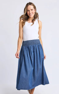 ELM Riley Lyocell Skirt - Denim Blue