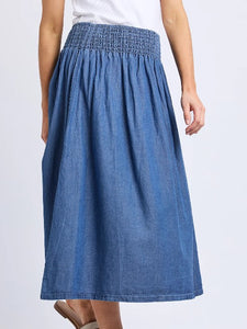 ELM Riley Lyocell Skirt - Denim Blue