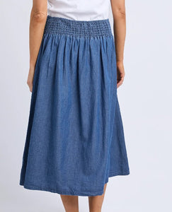 ELM Riley Lyocell Skirt - Denim Blue