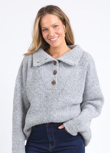 ELM Bron Button Knit - Grey