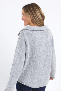 ELM Bron Button Knit - Grey