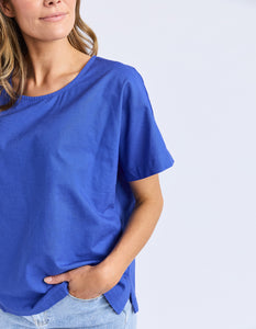 ELM Curtis Woven Tee - Ocean Blue