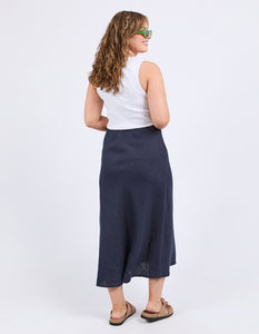 ELM Eleni Linen Skirt - Navy