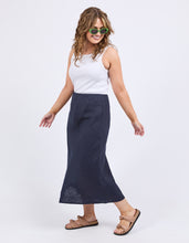 Load image into Gallery viewer, ELM Eleni Linen Skirt - Navy
