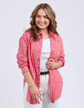 Load image into Gallery viewer, ELM Frankie Stripe Shirt - Cayenne
