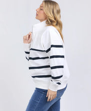 Load image into Gallery viewer, ELM Lane Zip Crew - White/Navy
