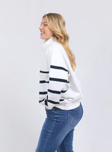 Load image into Gallery viewer, ELM Lane Zip Crew - White/Navy

