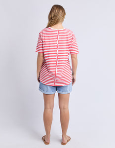 ELM Lauren S/S Tee - Cayenne/White
