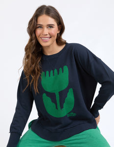 ELM Madeleine Stamer Crew Sweatshirt - Navy