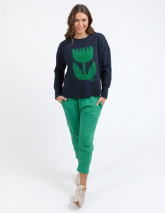 ELM Madeleine Stamer Crew Sweatshirt - Navy