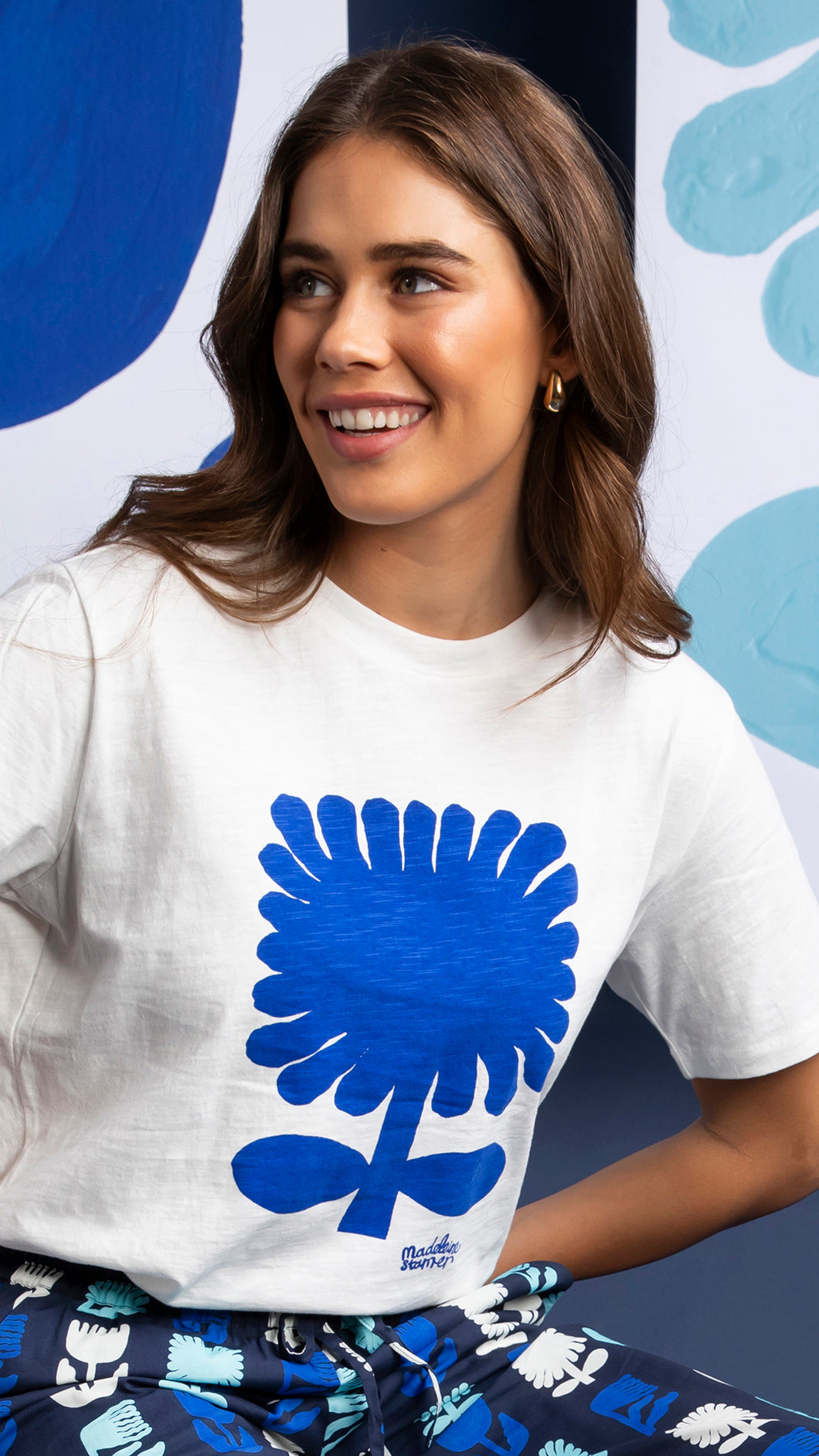ELM Madeleine Stamer Tee - Marshmallow