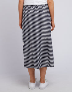 ELM Travel Skirt - Navy Stripe