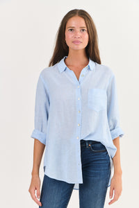 Enveloppe Linen Shirt - Ciel