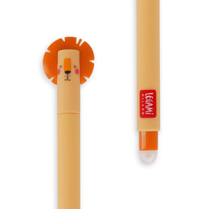 Legami Erasable Gel Pen - Orange Ink - Lion