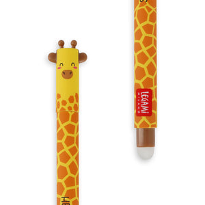 Legami Erasable Gel Pen - Black Ink - Giraffe