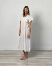 Load image into Gallery viewer, Edna Cotton Nightie - White
