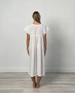 Edna Cotton Nightie - White