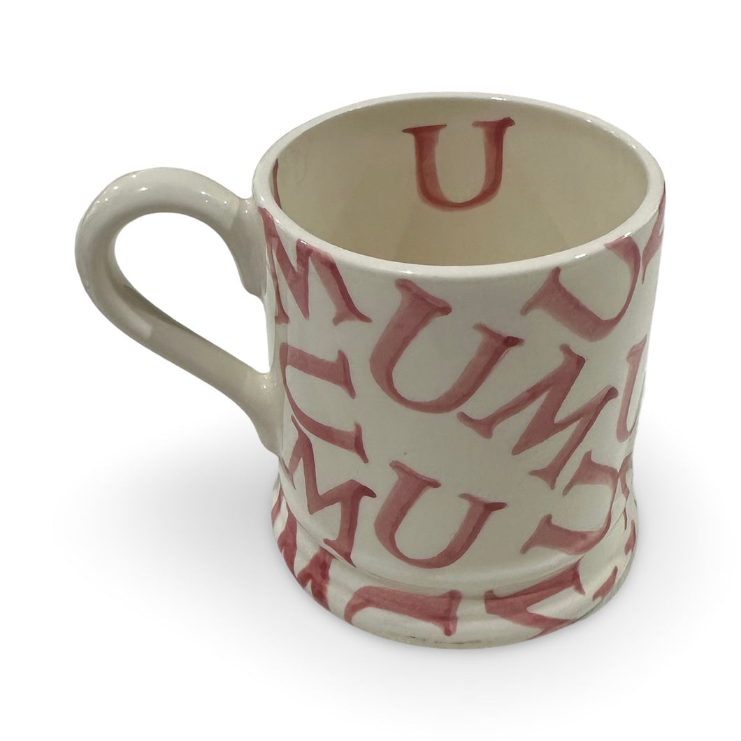 Emma Bridgewater 1/2 Pint Mug - M.U.M. Pink