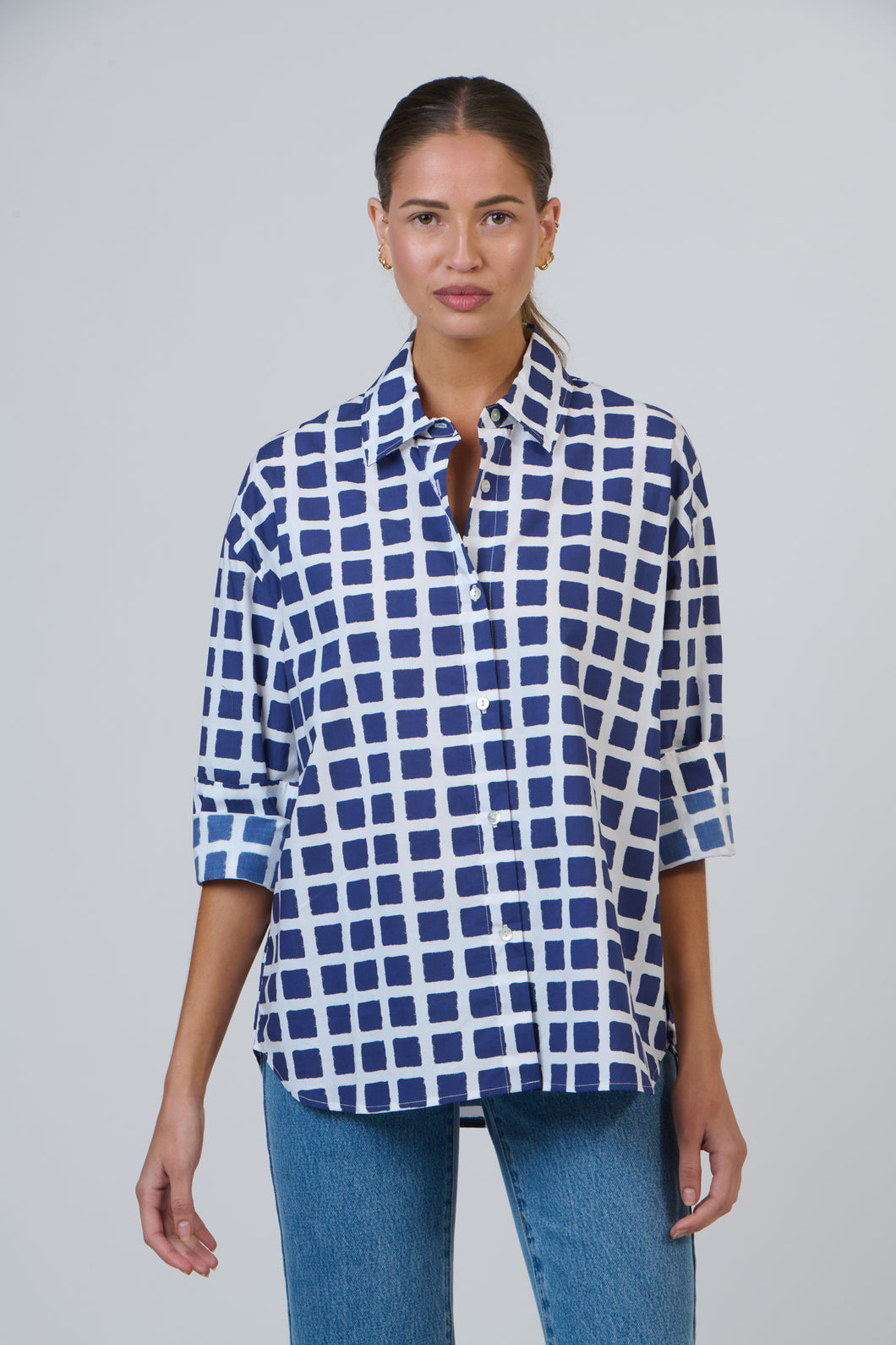 Enveloppe Cotton Shirt - Impression Azur